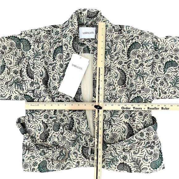 MariaCher Beige Brown Green Paisley Quilted Miranda Jacket Alicante size S NEW - Picture 8 of 15